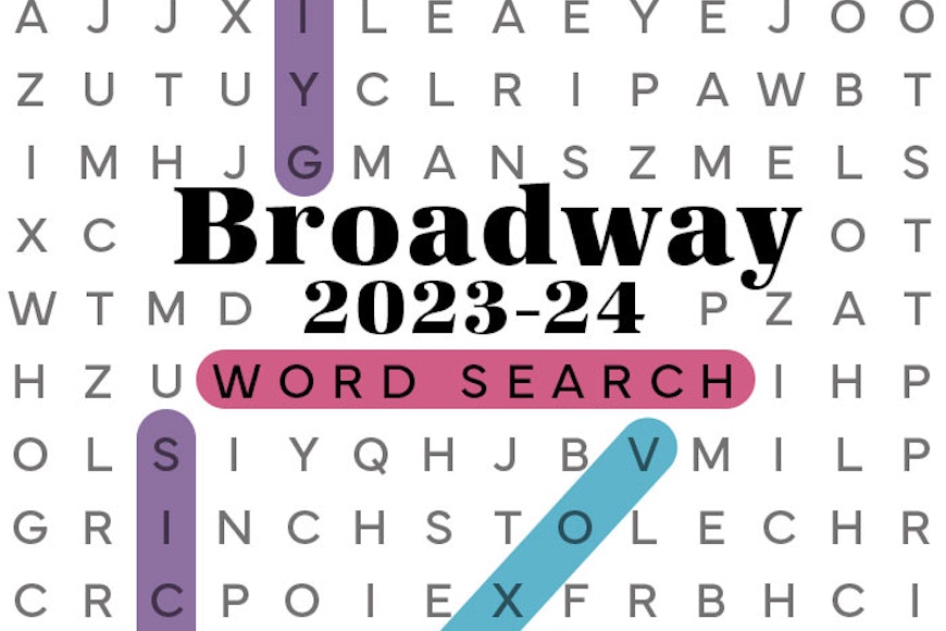 2023-24 Broadway word search