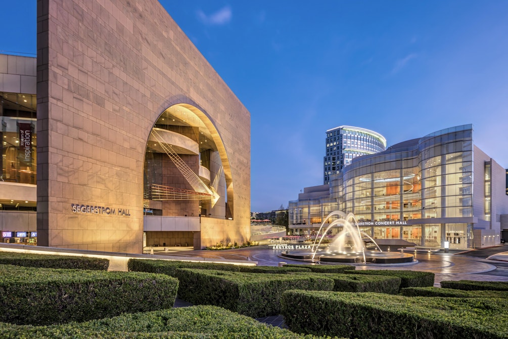 Segerstrom Center For the Arts campus at night