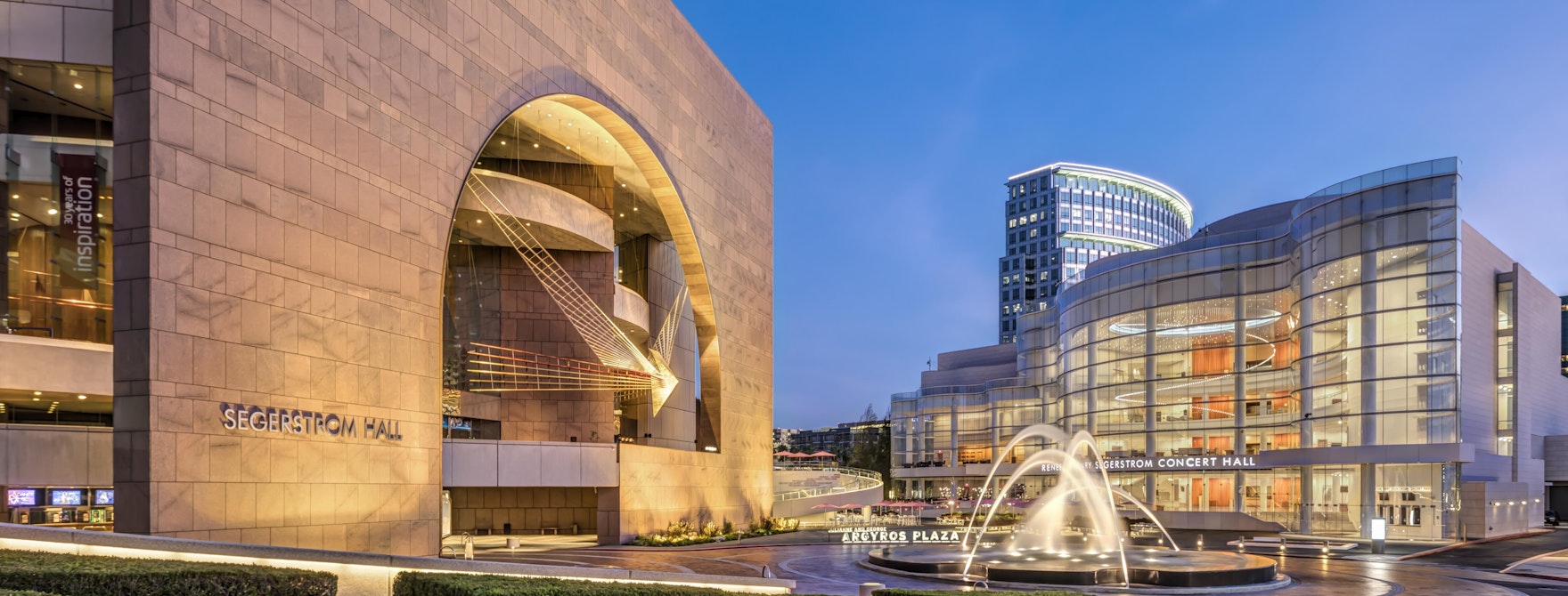 Segerstrom Center For the Arts campus at night